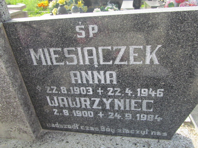 Anna Miesiączek 1903 Grodziec - Grobonet - Wyszukiwarka osób pochowanych
